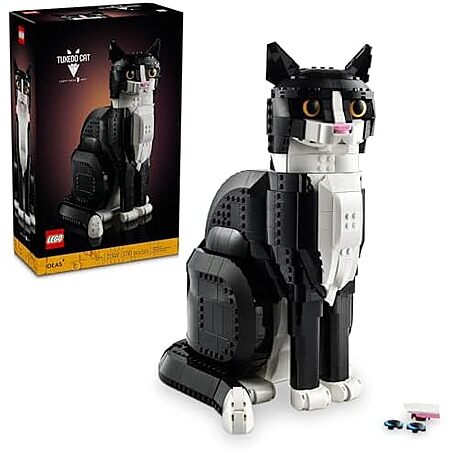 $80*: 1710-Piece LEGO Ideas - Tuxedo Cat (21349, 2024) at Amazon