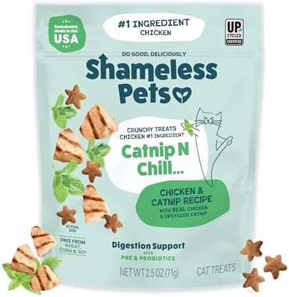 [S&S, AC] $1.42*: 2.5-Oz Shameless Pets Crunchy Cat Treats (Catnip N Chill) at Amazon