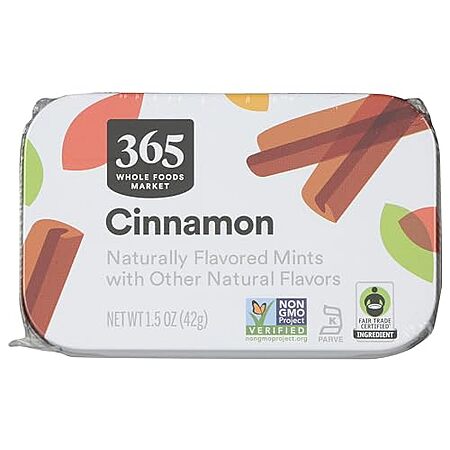 [S&S] $1.04: 1.5-Oz 365 by Whole Foods Market Cinnamon Mints at Amazon