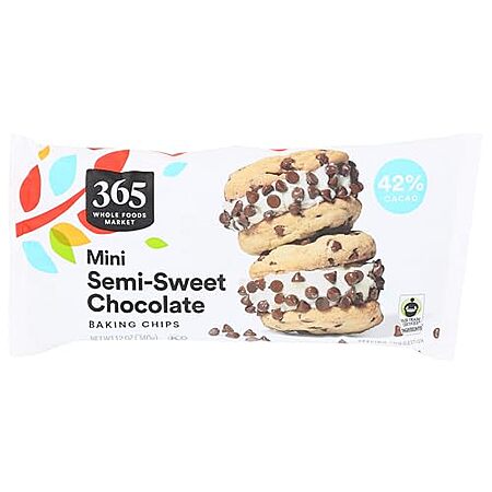 [S&S] $2.76: 12-Oz 365 by Whole Foods Market Semisweet Mini Chocolate Chips at Amazon