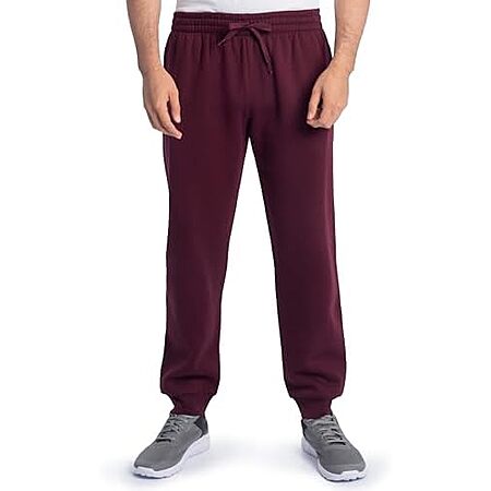 $7.44*: Fruit of the Loom Men's Eversoft Fleece Joggers w/ Pockets (Maroon) at Amazon