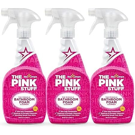 [S&S, AC] $10.17*: 3-Pack 25-Oz Stardrops The Pink Stuff Miracle Bathroom Foam Cleaner at Amazon