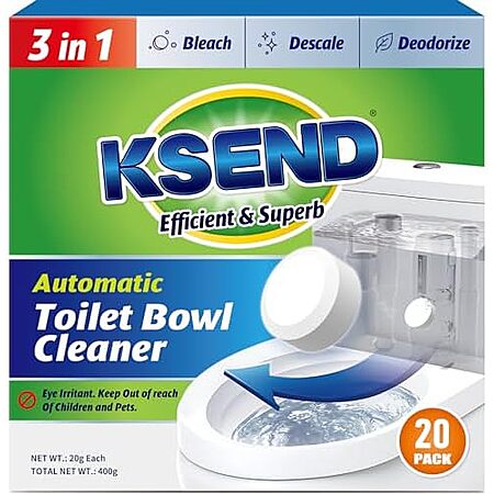 [S&S, AC] $4.50*: 20-Count Ksend Toilet Bowl Cleaner Tablets at Amazon