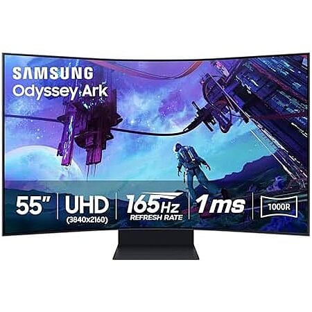 $1299.99*: 55" Samsung Odyssey Ark 4K UHD 165Hz Quantum Mini-LED VA Curved Gaming Monitor + 10% Back w/ Prime Visa Card at Amazon