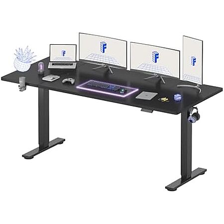 $259.99*: FLEXISPOT 79" x 32" Large Stand Up Desk (Black Frame + Black Top) at Amazon