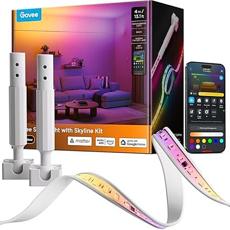 [AC] $59.99*: 13.1' Govee Smart LED Strip Light w/ Skyline Kit (RGBWWIC Color) at Amazon