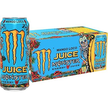[S&S, AC] $15.75: 15-Pack 16-Oz Monster Energy Juice Monster, Energy + Juice, Energy Drink (Mango Loco) at Amazon