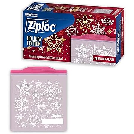 [S&S] $4.73: 48-Count Ziploc Quart Food Storage Bags at Amazon