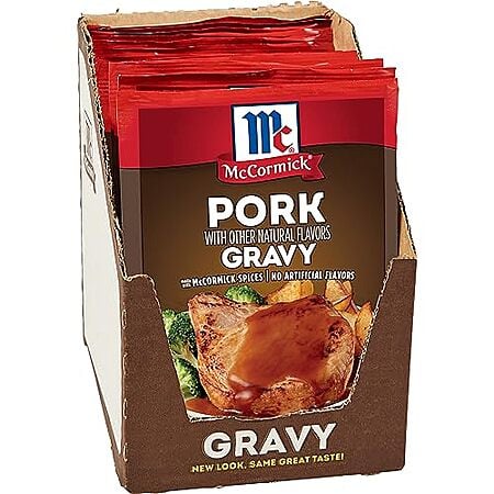 [S&S] $10.72 | 12-Pack 0.87-Oz McCormick Pork Gravy Mix at Amazon