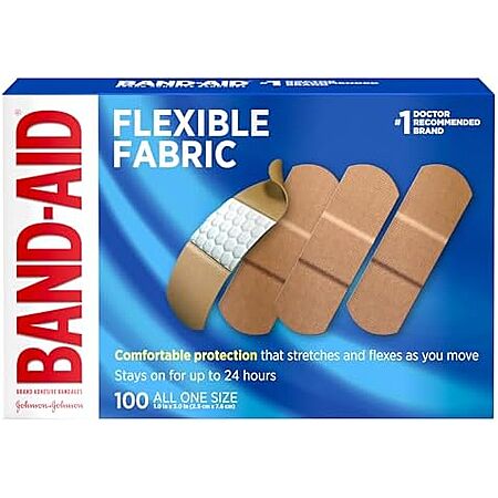 [S&S] $4.51 | 100-Count Band-Aid Brand Flexible Fabric Adhesive Bandages at Amazon