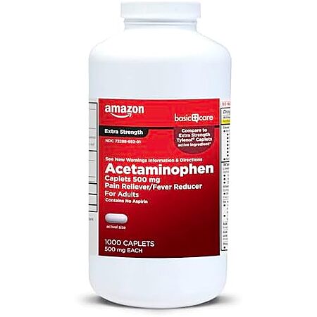 [S&S, AC] $10.52* | 1000-ct 500-mg Amazon Basic Care Extra Strength Acetaminophen Caplets at Amazon