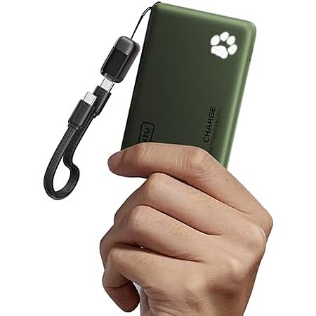 [AC] $11.21 | INIU Portable Charger, Ultra Slim 10000mAh 45W PD Power Bank, Green at Amazon