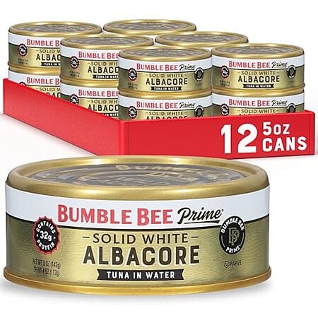 [S&S, AC] $13.48* | 12-Pack 5-Oz Bumble Bee Albacore Tuna in Water at Amazon