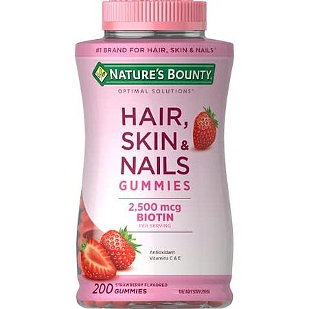 [S&S, AC] $7.26* | 200-Count 2500mcg Nature's Bounty Biotin Gummies (Strawberry) at Amazon