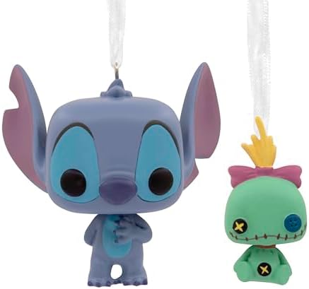 $2 | 2-Count Hallmark Disney Stitch with Scrump Funko POP! Christmas Ornaments at Amazon