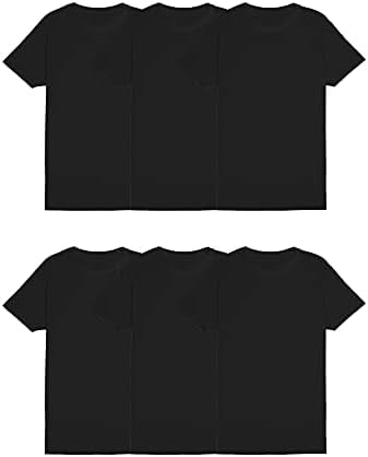 $13.64 | 6-Pack Fruit of the Loom Men's Crew Tee (Black) at Amazon
