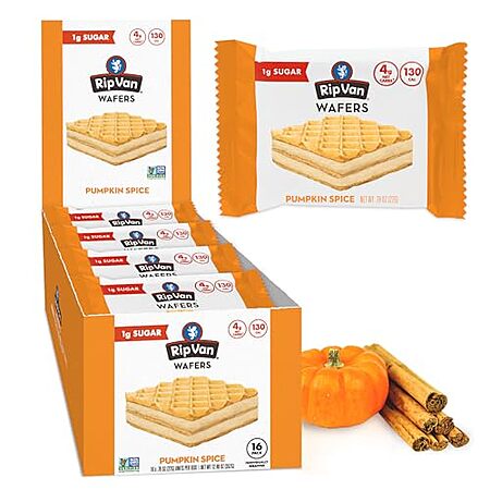 [S&S, AC] $8.84* | 16-Packs Rip Van Keto Wafer Cookies (Pumpkin Spice) at Amazon