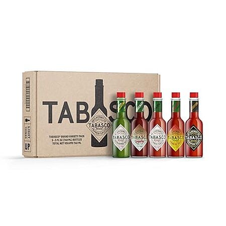 [S&S] $14.20* | 5-Pack 5-Oz TABASCO Brand Hot Sauce Variety Pack at Amazon
