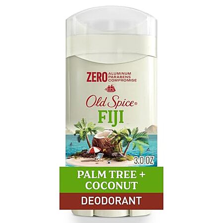 [S&S] $3.31 | 3-Oz Old Spice Aluminum Free Deodorant for Men (Fiji with Palm Tree + Coconut) at Amazon