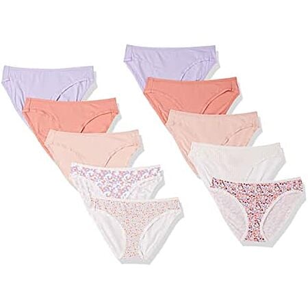 $6.60* | 10-Pack Amazon Essentials Womens Cotton Bikini Brief Underwear (Small) at Amazon