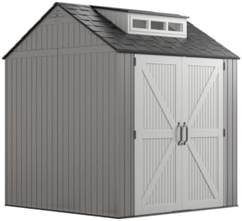 $799.99* | Rubbermaid 7' x 7'  Resin Outdoor Storage Shed w/ Floor (Brown or Gray) at Amazon