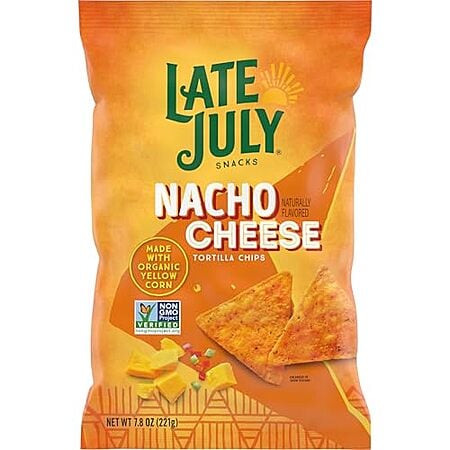 $2.99* | 7.8-Oz Late July Tortilla Chips (Nacho Cheese) at Amazon
