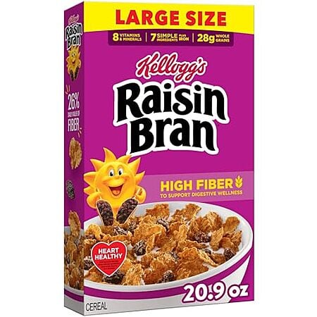 [S&S, AC] $6.55* | 2 × 20.9-Oz Raisin Bran Breakfast Cereal (Original) ($3.28 each) at Amazon