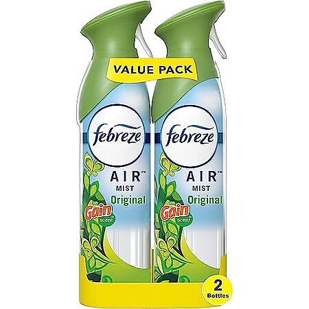 [S&S] $3.88* | 2-Pack 8.8-Oz Febreze Air Mist Air Freshener Sprays (Gain Original Scent) at Amazon