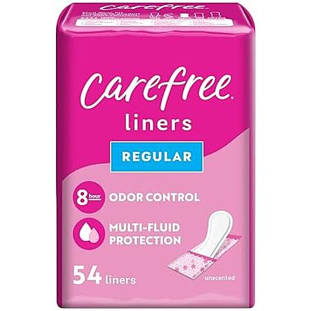 [S&S, AC] $1.95* | 54-Count Carefree Panty Liners (Regular) at Amazon