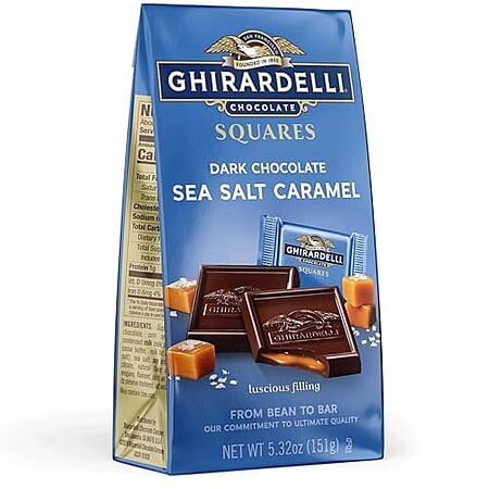 [S&S] $4.55 | 5.32-Oz Ghirardelli Dark Chocolate Sea Salt Caramel SQUARES at Amazon