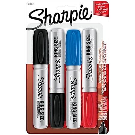 [S&S] $3.07* | 4-Count Sharpie King Size Chisel Tip Permanent Markers (Assorted) at Amazon