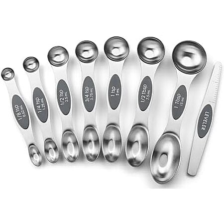 $8.49* | 8-Piece Spring Chef Stainless Steel Magnetic Measuring Spoons Set w/ Leveler at Amazon