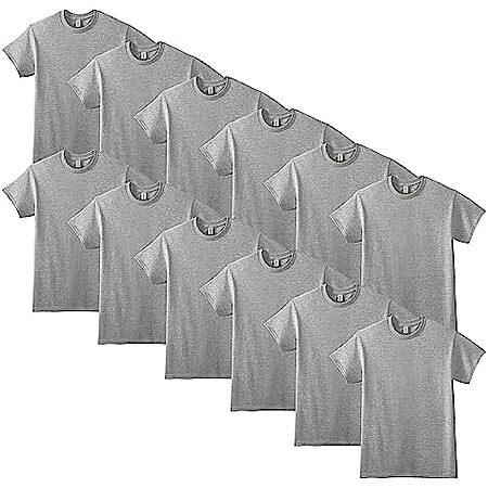 $19.23 | 12-Pack Gildan Adult DryBlend T-Shirt, Style G8000 at Amazon