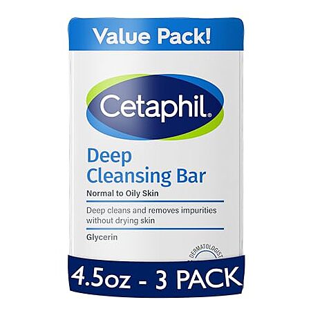 [S&S, AC] $4.98 | 3-Pack 4.5-Oz Cetaphil Bar Soap at Amazon