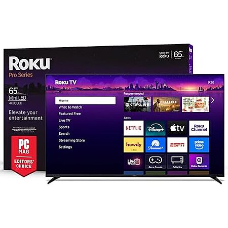 $798 | 65″ Roku Smart TV 2025 Pro Series, Mini-LED TV + 25% Back w/ Prime Visa Card at Amazon