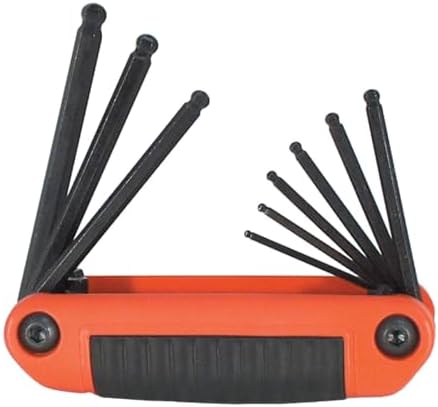 $11.99 | 9-Piece Eklind Tool Ergo-Fold Fold-up Ball-Hex Allen Wrench Set SAE Inch Sizes 5/64-1/4 at Amazon