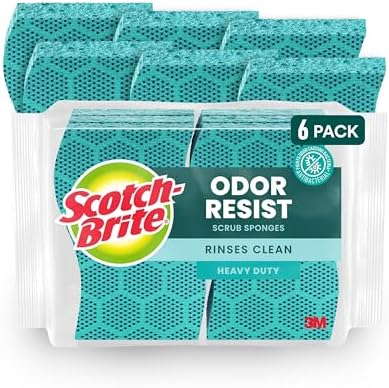 [S&S, AC] $11.68 | 2 × 6-Count Scotch-Brite Odor Resist Heavy Duty Scrub Sponge ($5.84 each) at Amazon (97.3￠ each)