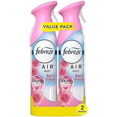 [S&S, AC] $3.69 | 2-Pack 8.8-Oz Febreze Air Mist Air Freshener Spray (Downy April Fresh) at Amazon