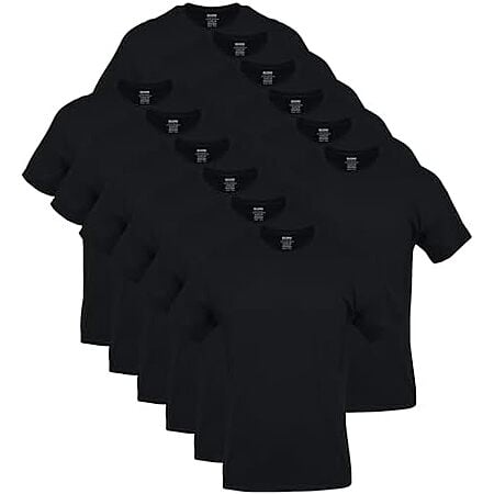 $22.99* | 12-Pack Gildan Men's G1100 Crew T-Shirts (Black) at Amazon