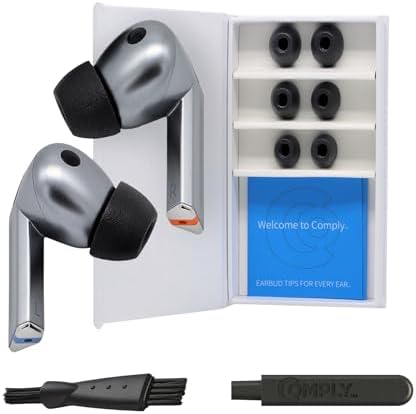 [YMMV, AC] $8.36* | 3-Pairs Comply TrueGrip Premium Memory Foam Replacement Earbud Tips for Samsung Galaxy Buds3 Pro (Large, Black) at Amazon