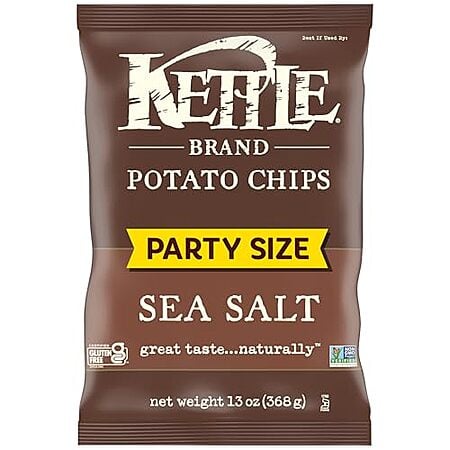 [S&S, AC] $19.15 | 9 × 13-Oz Kettle Brand Potato Chips (Sea Salt) ($2.13 each) at Amazon