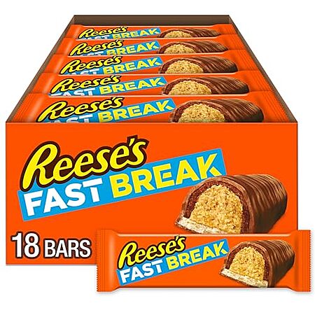 [SnS] $12.09* | 18-Count 1.8oz Reese's Fast Break Peanut Butter Nougat Candy Bars at Amazon