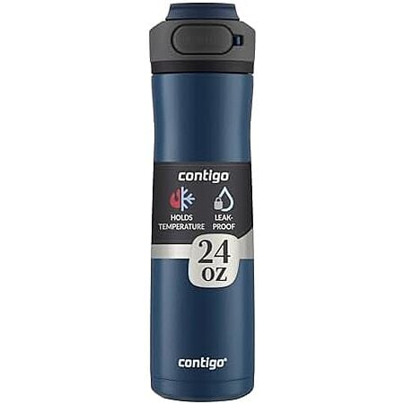 [AC] $30.30* | 2 × 24-Oz Contigo Cortland Chill 2.0 Stainless Steel Water Bottle (Blueberry) ($15.15 each) at Amazon