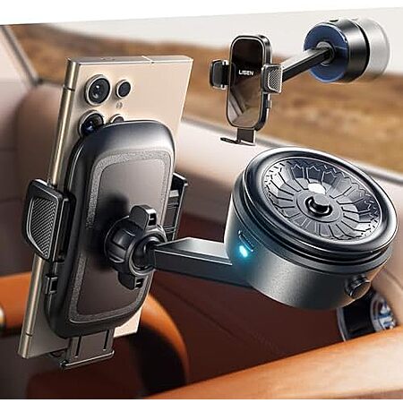 [AC] $10* | LISEN MagSafe Electric Vacuum Suction Phone Mount (Silver) at Amazon