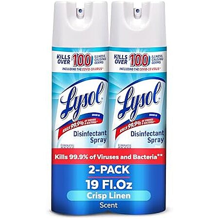 [SnS, AC] $8.08* | 2-Pack 19-Oz Lysol Disinfectant Spray (Crisp Linen) at Amazon ($4.04 each)