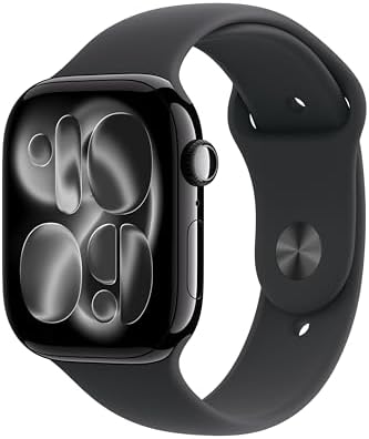 $329* | 46mm Apple Watch Series 11 GPS Smartwatch w/ Aluminum Case (Jet Black) at Amazon