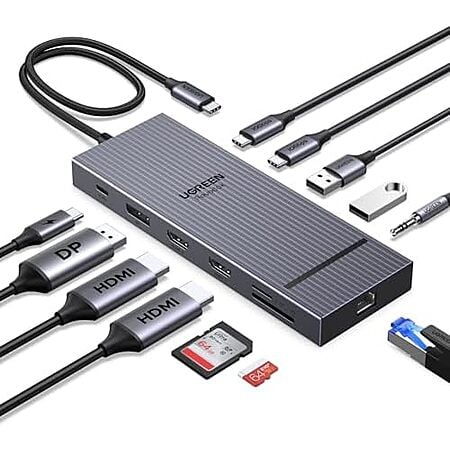 $45.58* | UGREEN 12 in 1 Triple 4K USB-C Docking Station at Amazon