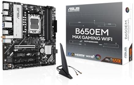 $119 | ASUS B650EM MAX Gaming WiFi AMD B650 mATX Motherboard at Amazon