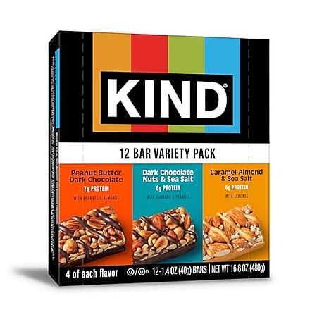 [SnS, AC] $9.27 | 12-Pack 1.4-Oz KIND Bars (Best Sellers Variety Pack) at Amazon