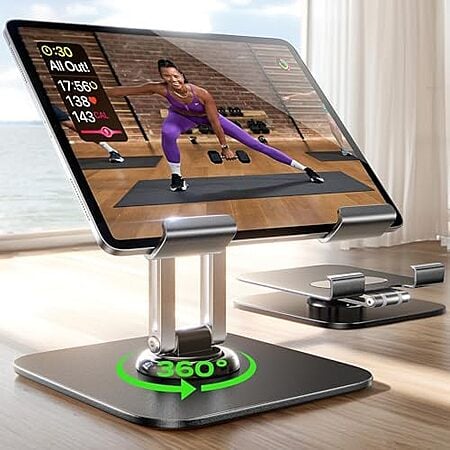 $9.99* | LISEN Adjustable 360-Degree Tablet Stand Holder (up to 12.9") at Amazon